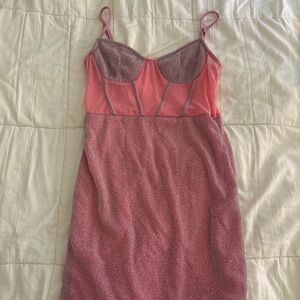 Pink Lace Slip Dress